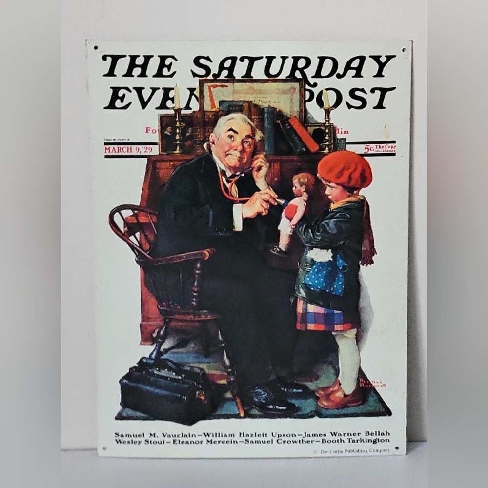 The Saturday Evening Post Cover Art Metal Print. 11.8 X 16 Inchea